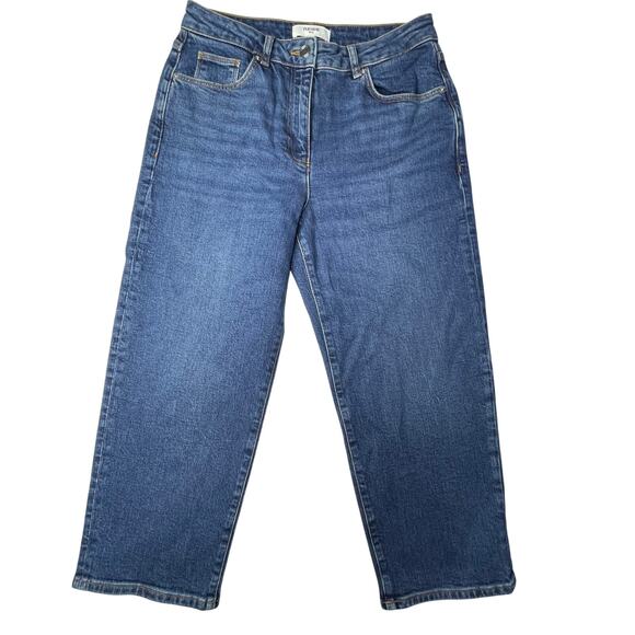 Reiss women’s Selin Petite Mid-Rise Straight-Leg Jeans in Mid Blue size 28P - Picture 3 of 10